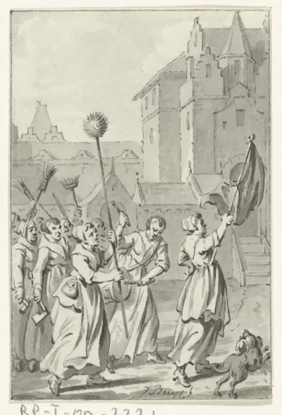 Trijn Leemput trekt met Utrechtse vrouwen op om slot Vredenburg te slechten, februari 1577