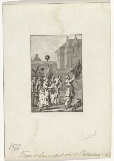 Trijn van Leemput trekt met een groepje vrouwen op naar kasteel Vredenburg, 1577