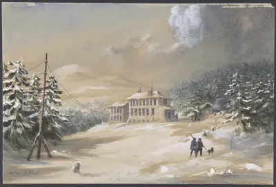 Trinity Bay, Newfoundland: Exterior View of the Telegraph House in 1857–58