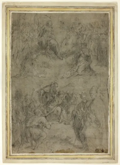 Trinity with the Virgin, and Ten Saints