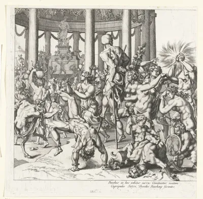 Triomf van Bacchus, linkerhelft