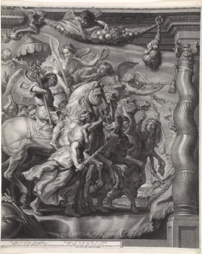 Triomf van de kerk door de Eucharist, rechter blad