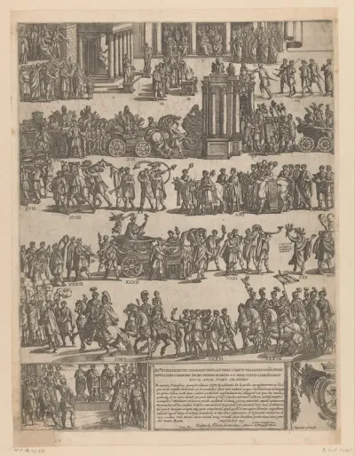 Triomf van een Romeins keizer (linker deel)