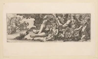 Triomf van Galatea met Hercules en allegorische figuren op de oever