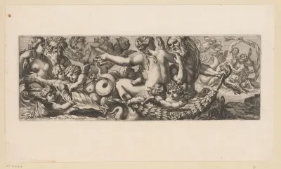 Triomf van met Galatea met nereïden, saters en putti