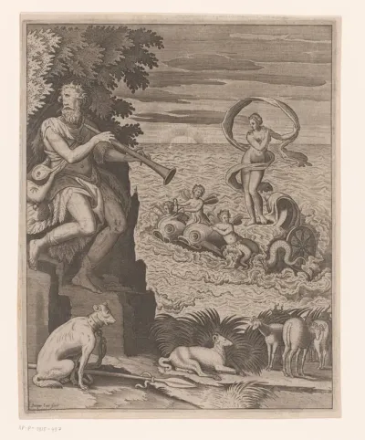 Triomf van Venus met Polyphemus aan de oever