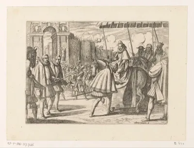 Triomfale intocht van Margaretha van Oostenrijk in Milaan