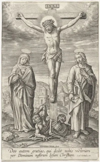 Triomferende Christus aan het kruis