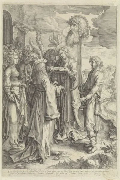 Triomferende David met het hoofd van Goliat