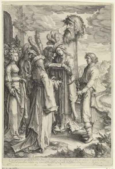 Triomferende David met het hoofd van Goliat