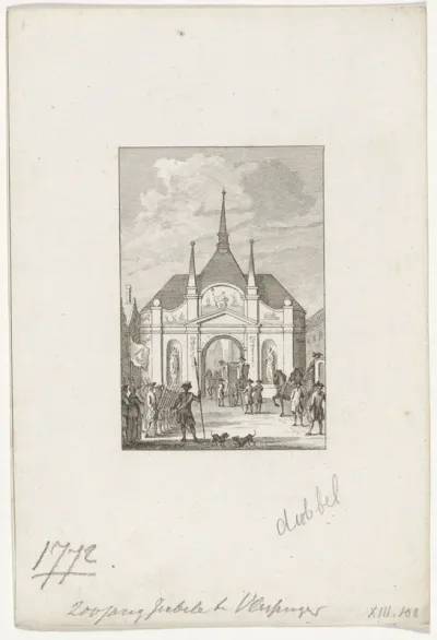 Triomfpoort ter ere van 200 jaar vrijheid in Vlissingen, 1772