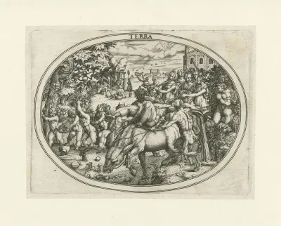 Triomftocht van Bacchus en Silenus: het element aarde