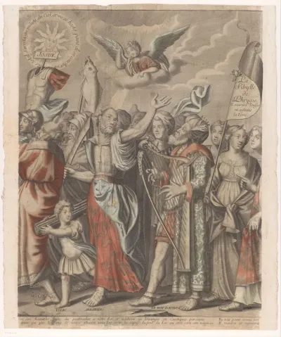 Triomftocht van Christus met figuren uit het Oude en Nieuwe Testament (tweede deel)