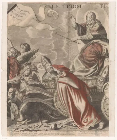 Triomftocht van Christus met figuren uit het Oude en Nieuwe Testament (vijfde deel)