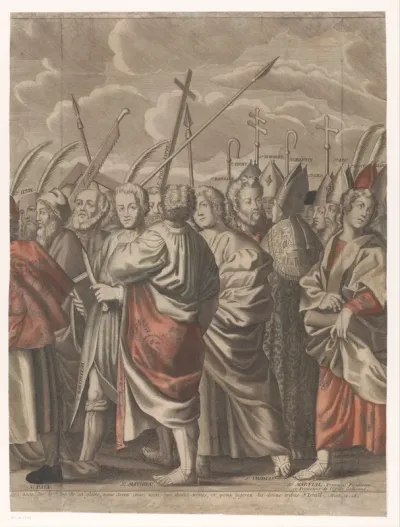 Triomftocht van Christus met figuren uit het Oude en Nieuwe Testament (zevende deel)