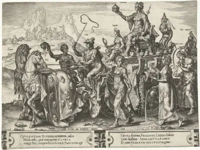 Triomfwagen met Rijkdom (Opulentia)