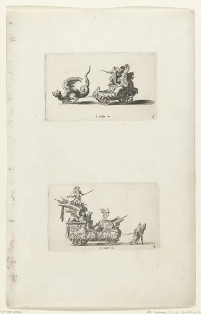 Triomfwagen van de Standvastigheid, Triomfwagen met een legerleider en Cupido