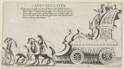 Triomfwagen van het Sienese district Lupa