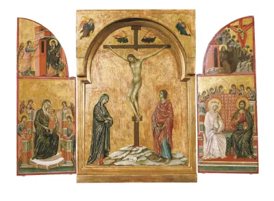 Triptych: Crucifixion and other Scenes