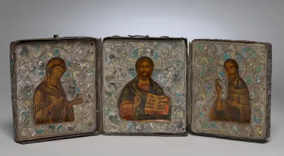 Triptych with Christ, the Virgin, and St. John the Evangelist