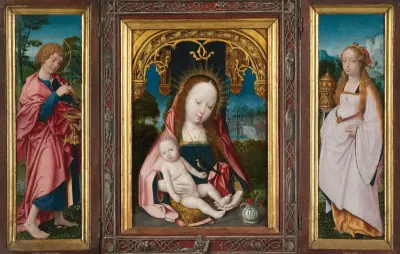 Triptych with Virgin and Child, Saint John the Evangelist (left wing) and Mary Magdalene (right wing)