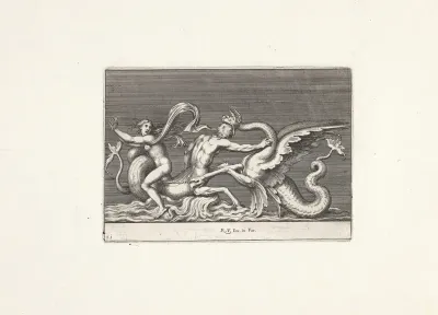 Triton in gevecht met een zeemonster
