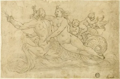 Triton, Nereid, and Putti