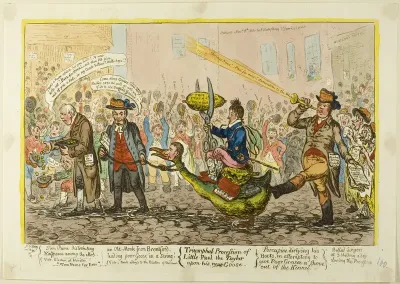 Triumphal Procession of Little-Paul-The Taylor Upon his New Goose