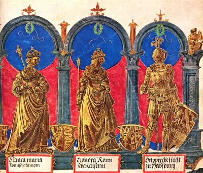 Triumphzug Kaiser Maximilians, Szene: Die Vorfahren des Kaisers, Detail