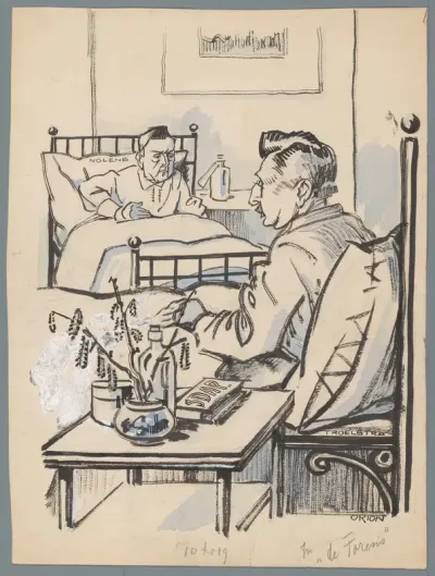 Troelstra en Nolens in het ziekenhuis
