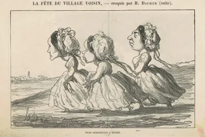 Trois demoiselles a marier; Famille bourgeoise convaincue ...