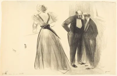 Trois dessins sur une feuille (Three Drawings on a Sheet)