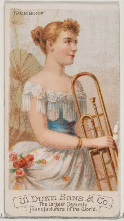 Trombone, from the Musical Instruments series (N82) for Duke brand cigarettes