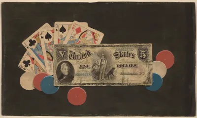 Trompe l'Oeil: A Full House with Chips and a $5 Bill