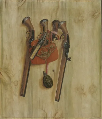 Trompe l'oeil med pistoler