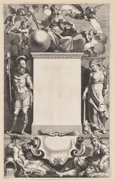 Tronende Historia met Mars en Vrede
