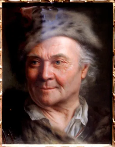 Tronie of an old man with a speckled fur hat