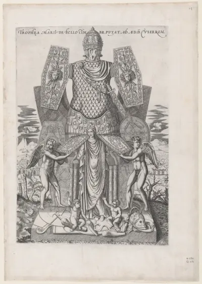 Trophies of Marius, from "Speculum Romanae Magnificentiae"