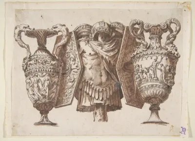Trophy with Two Vases and a Cuirass