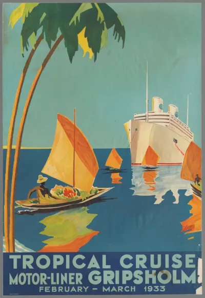Tropical cruise motor-line Gripsholm 1933.