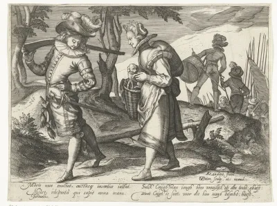 Trotse soldaat met jonge vrouw