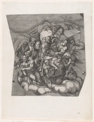 Trumpeting Angels from The Last Judgment, after Michelangelo