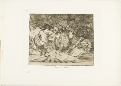 Truth has died, plate 79 from The Disasters of War