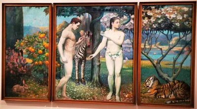 Tryptique d'Adam et Éve.