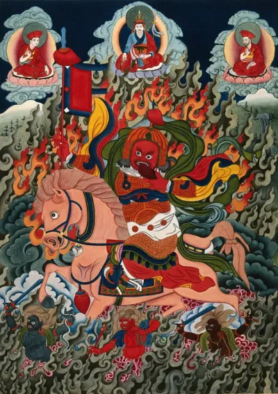 Tse Mara (?), a form of Dharmapala (protector of teachings), guardian of the Samye Monastery