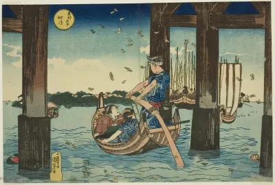 Tsukuda Island (Tsukudajima), from the series "Famous Places in the Eastern Capital (Toto meisho)"