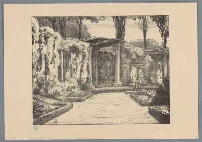 Tuin met pergola