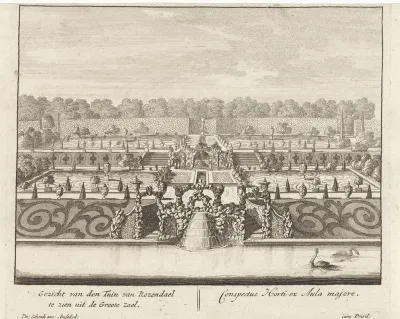 Tuin van Kasteel Rosendael, gezien vanuit de grote zaal
