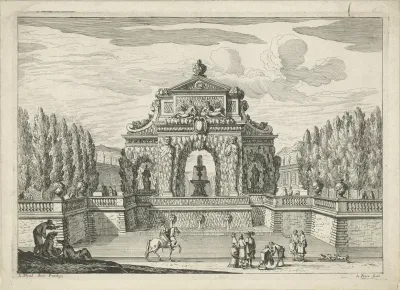 Tuindecoratie in de vorm van triomfboog