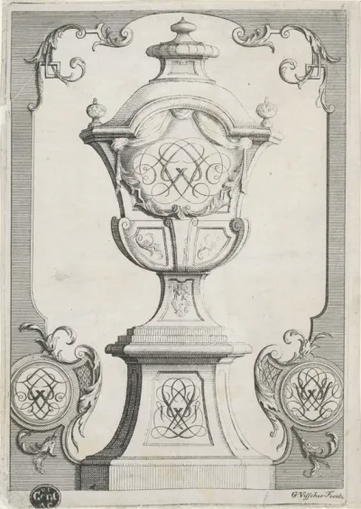 Tuinvaas met monogram